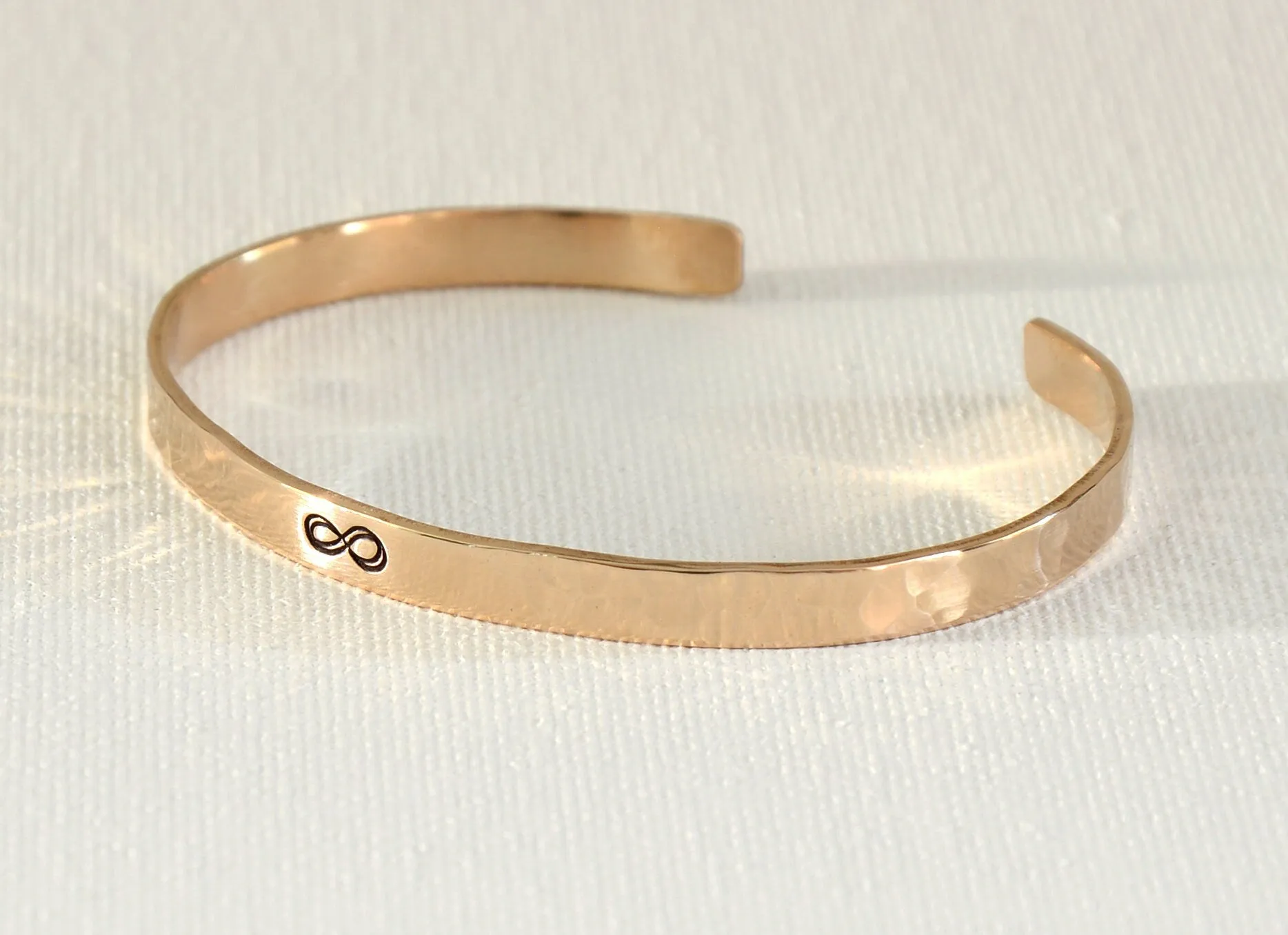 Bronze Anniversary Infinity Bronze Cuff bracelet