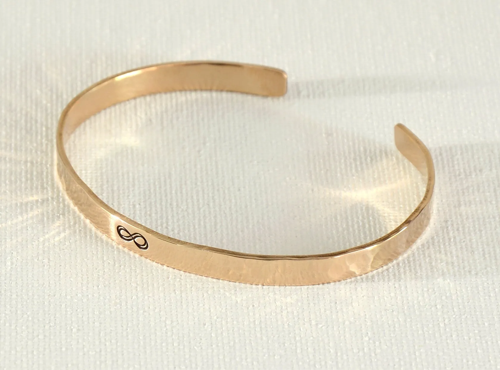 Bronze Anniversary Infinity Bronze Cuff bracelet