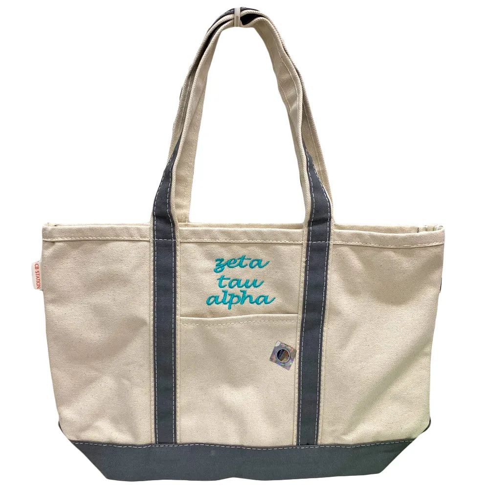 Canvas Boat Tote - Sorority