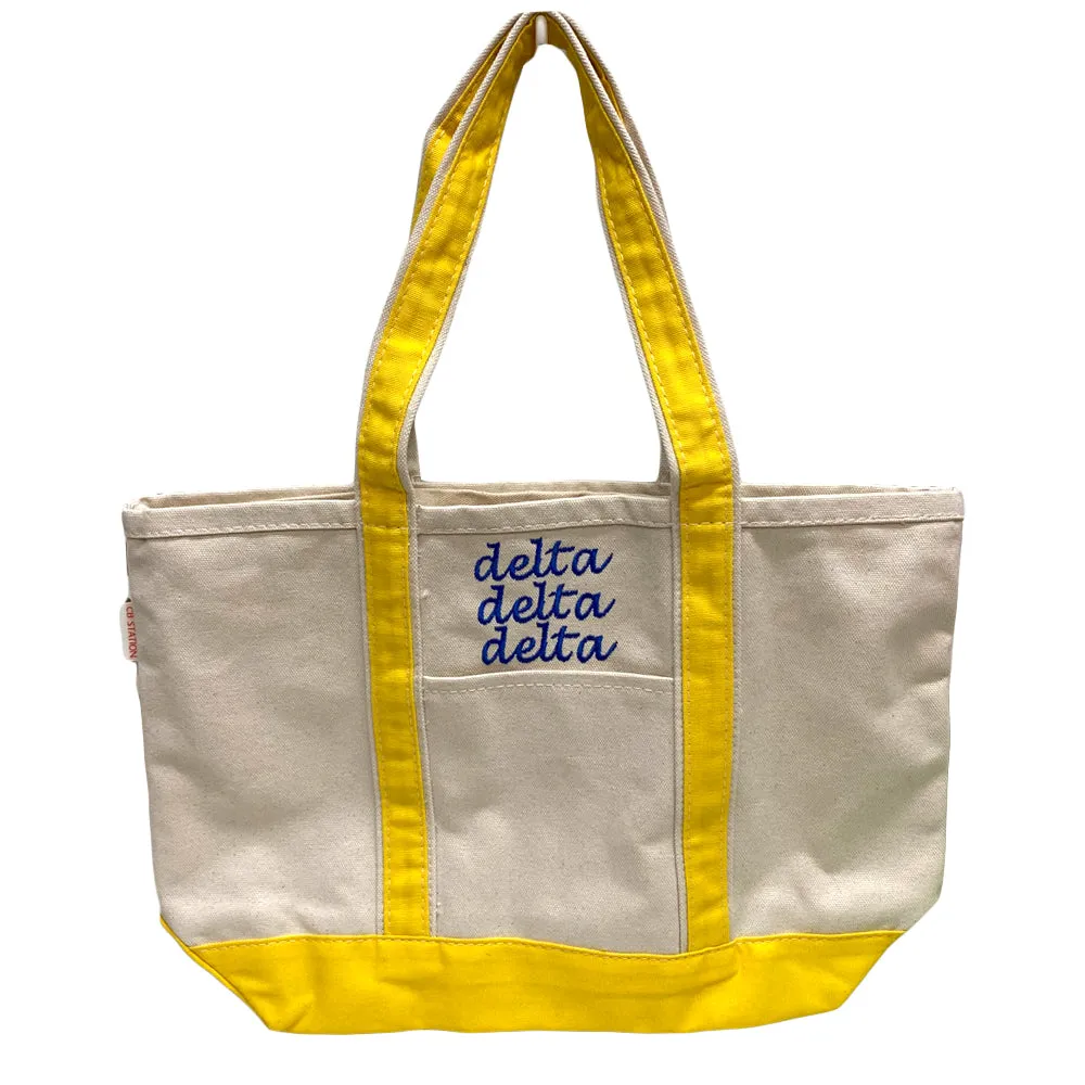 Canvas Boat Tote - Sorority