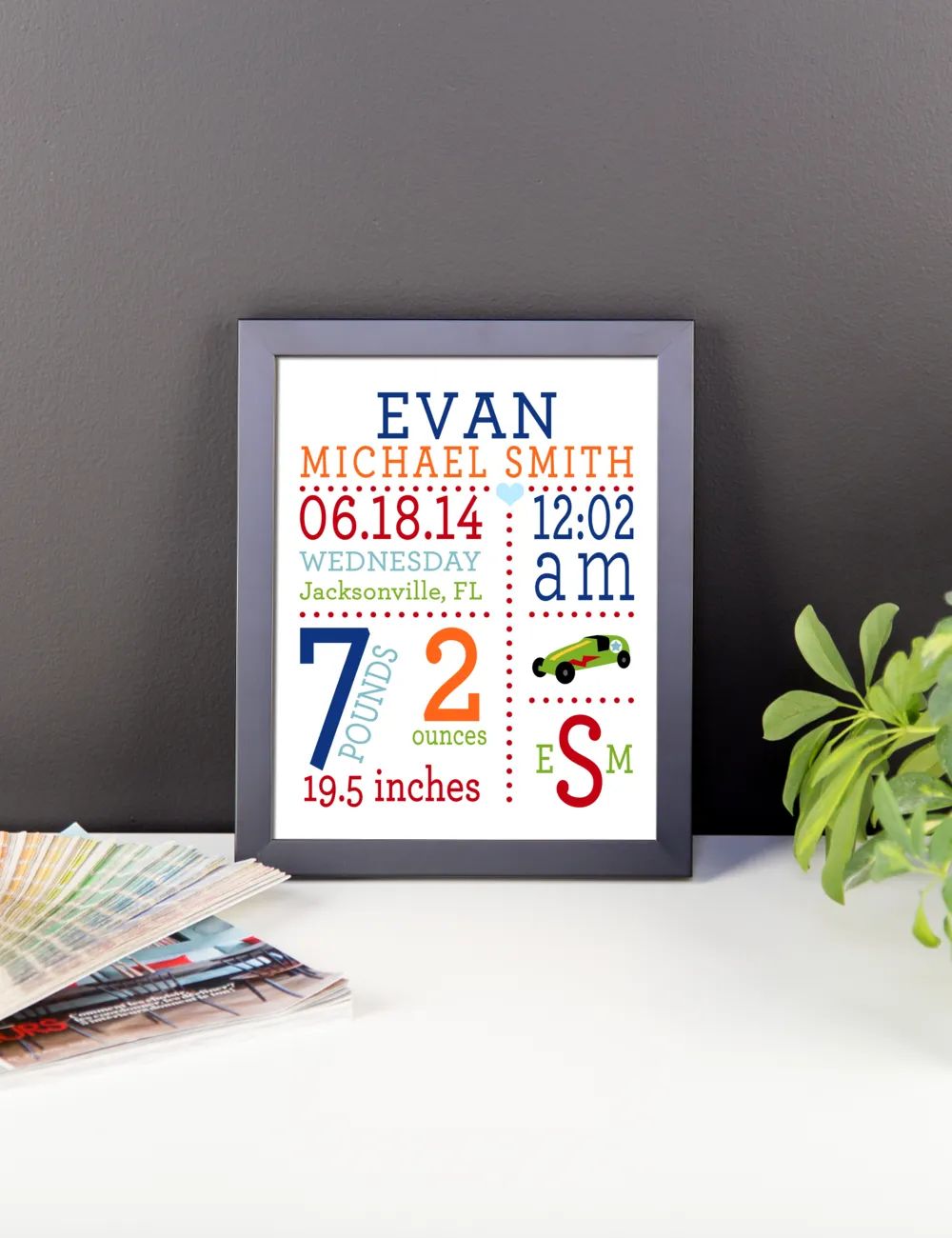 Car Nursery Wall Art