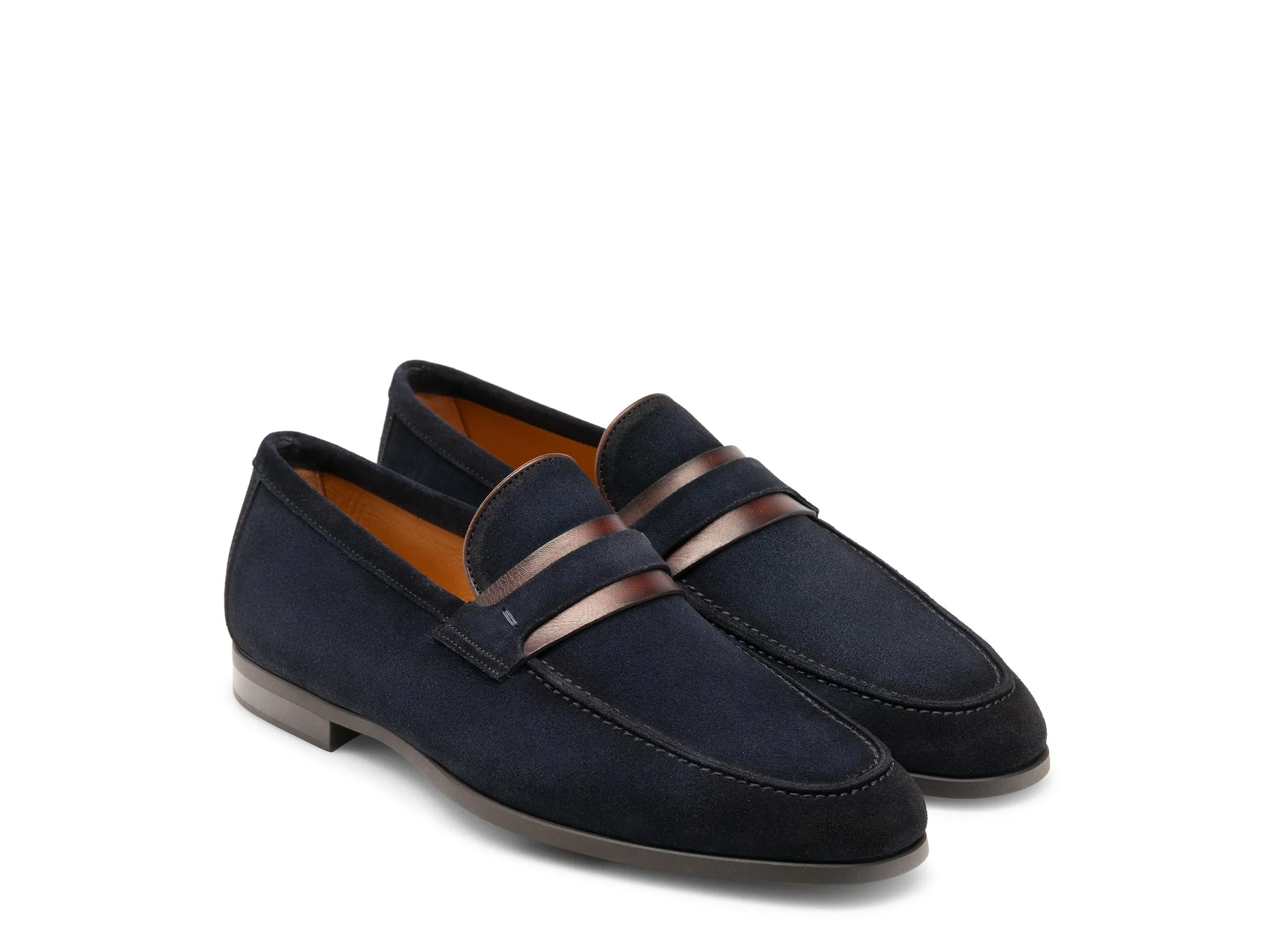 Cascade Banded Loafer - Navy Suede