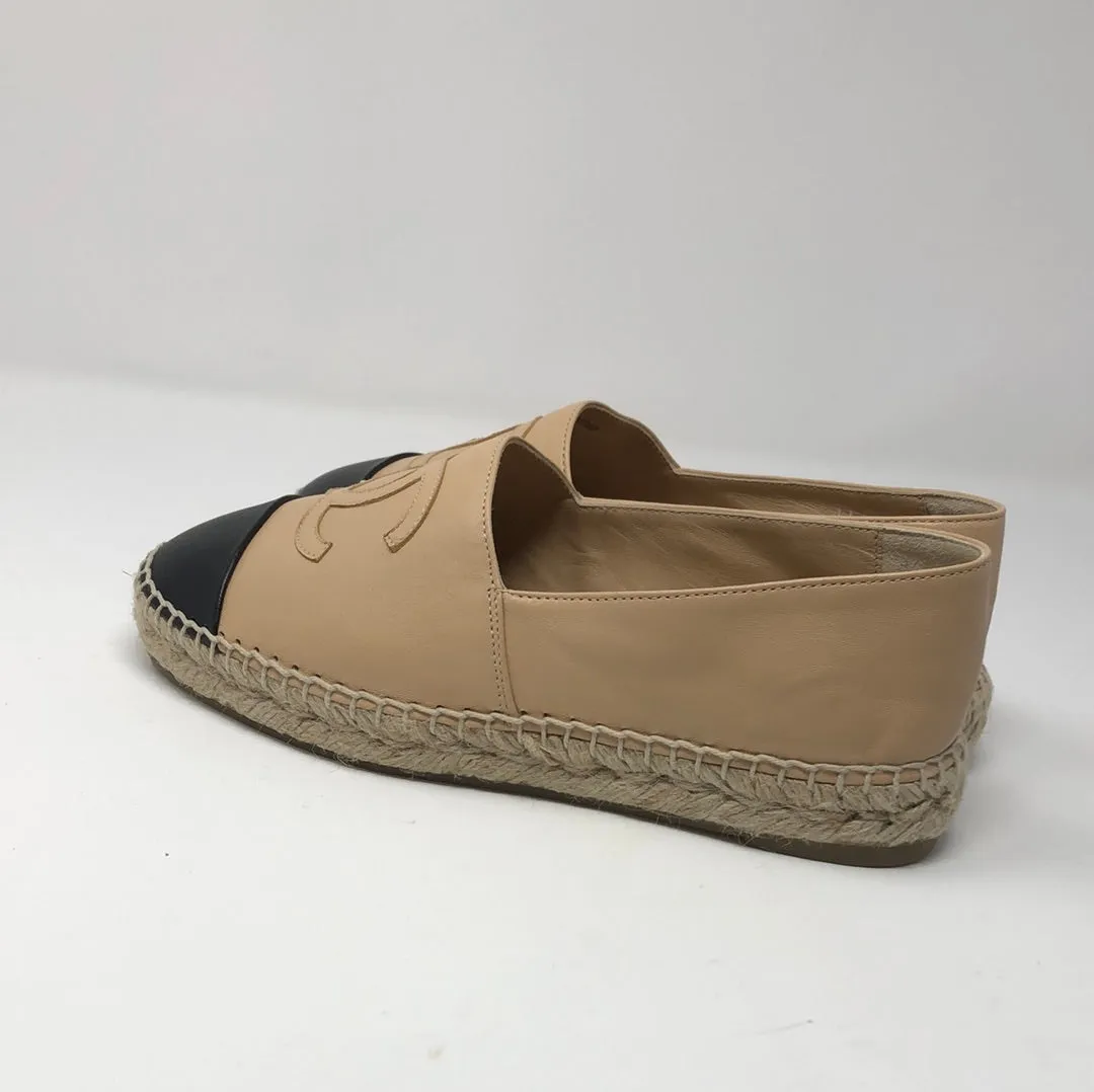Chanel Espadrille in Tan and Black