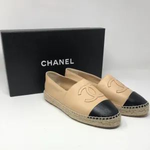 Chanel Espadrille in Tan and Black