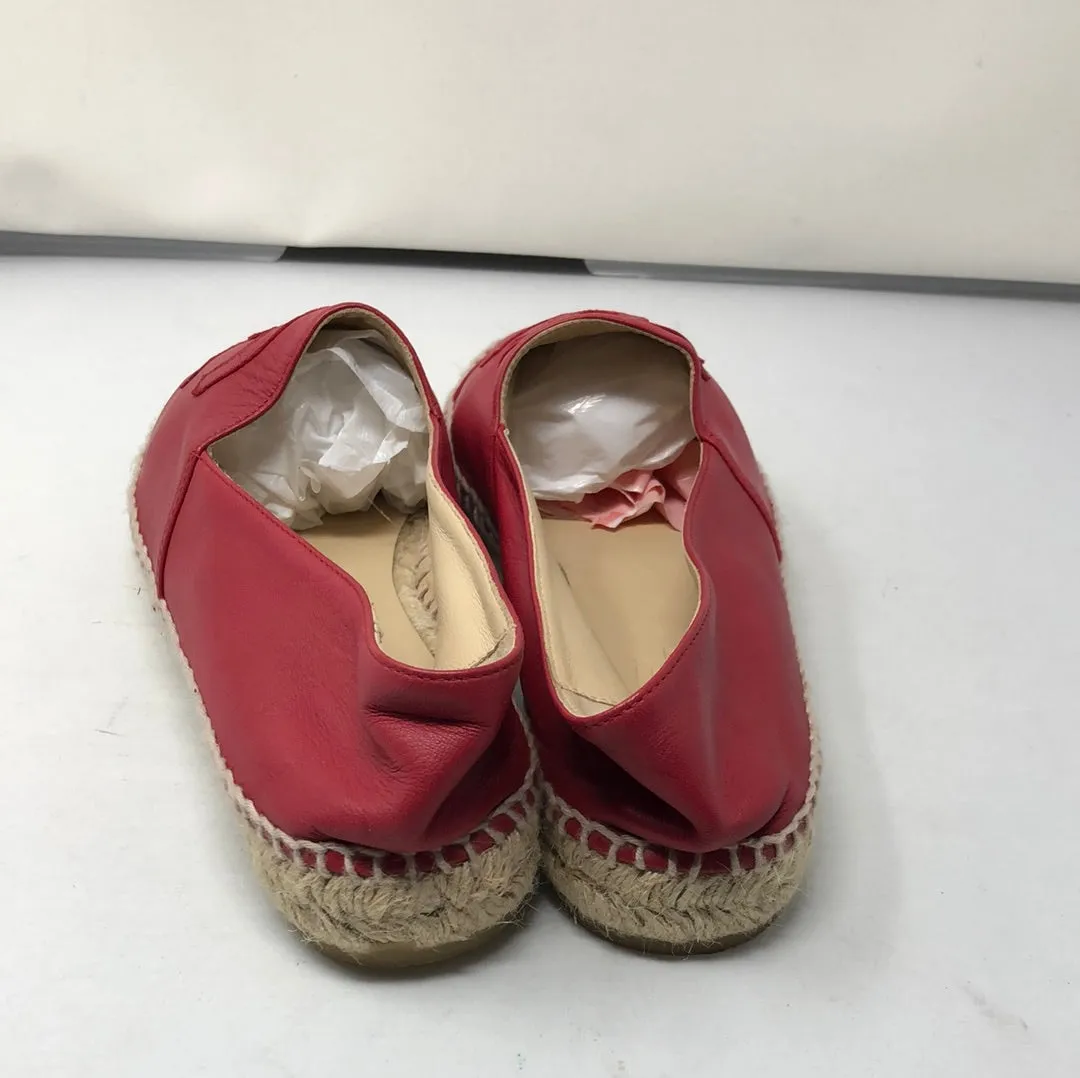 CHANEL Red leather espadrille
