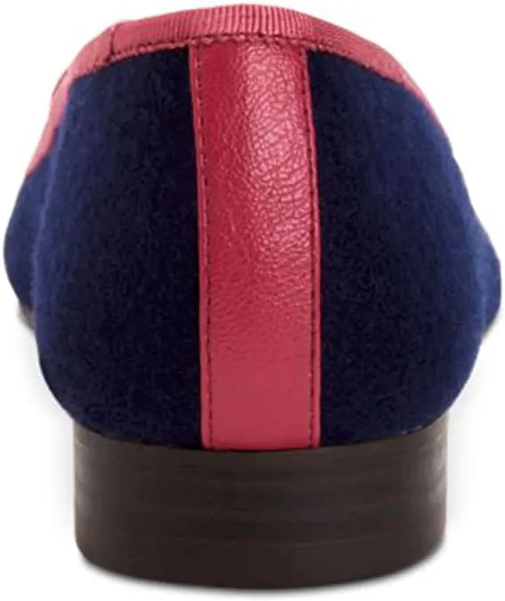 Charter Club Womens Femmiie Fabric Round Toe Loafers, Navy, Size 6.5