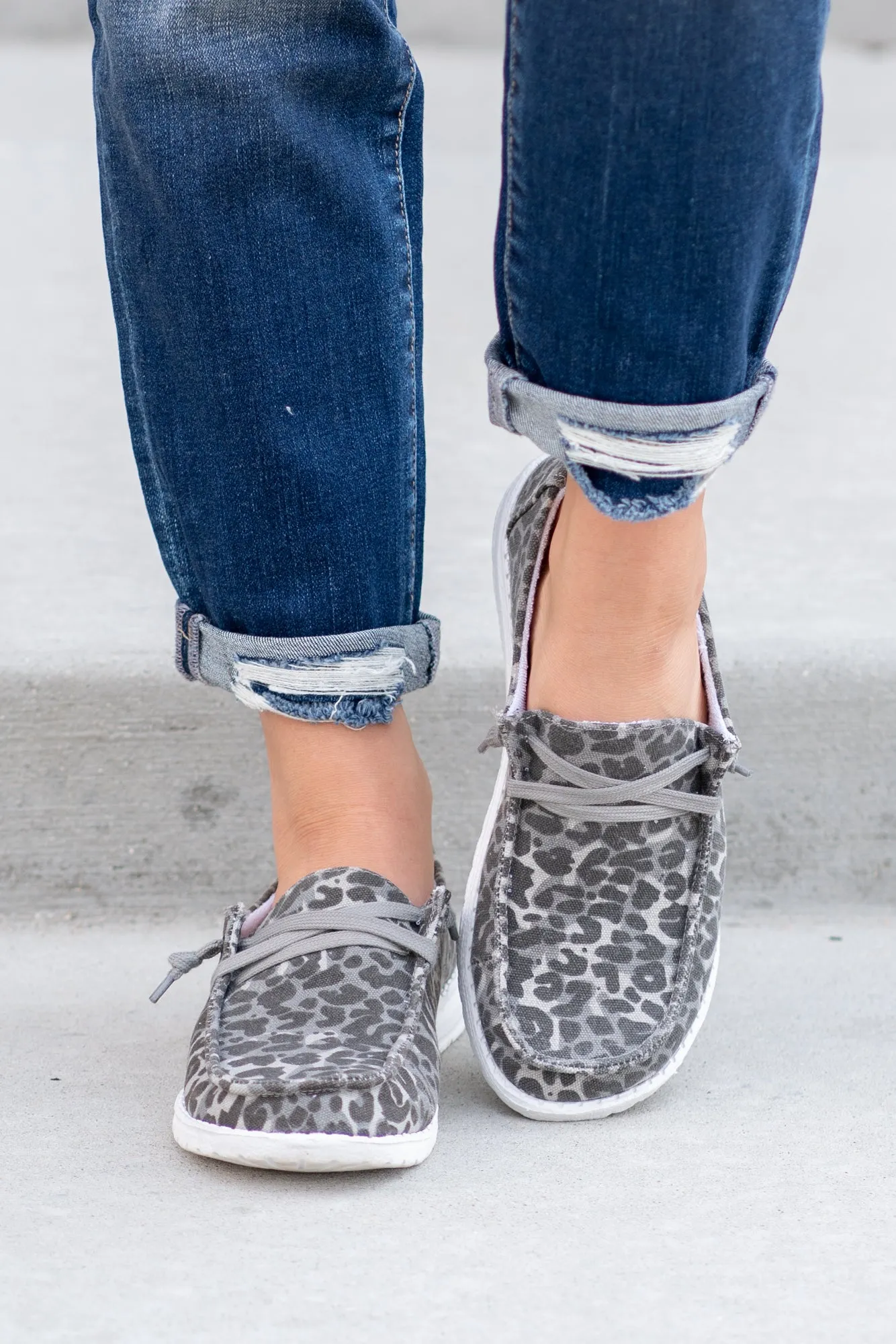Cheetah 2 Boat Shoes - Grey