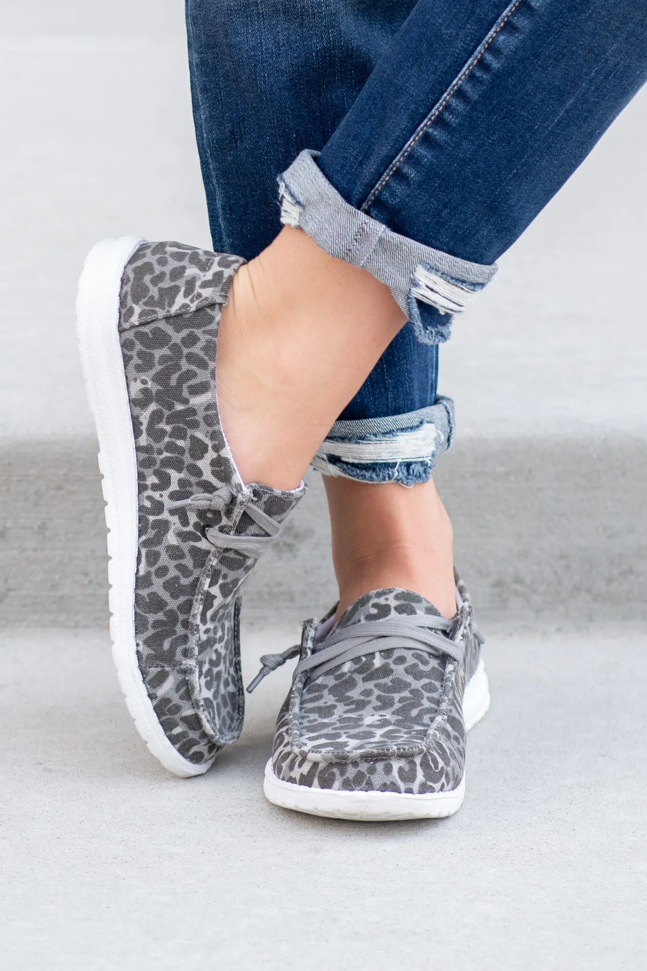 Cheetah 2 Boat Shoes - Grey