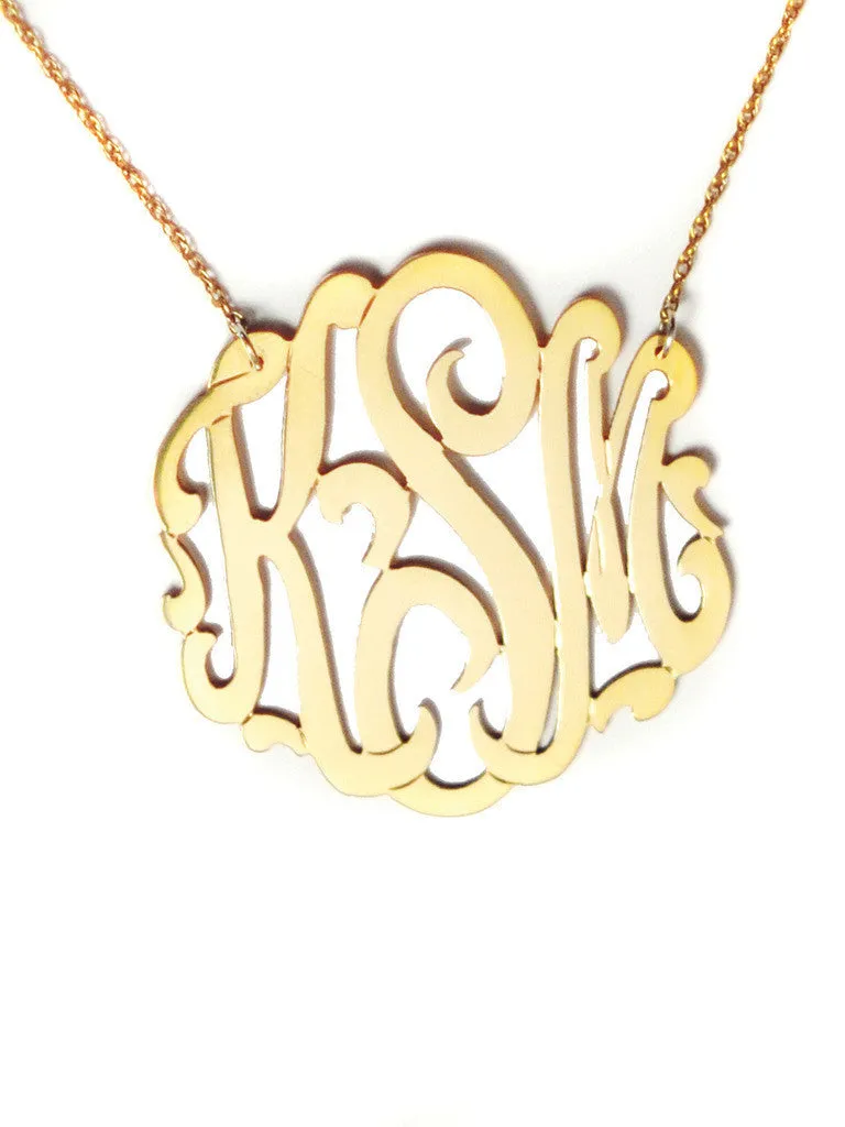 Cheshire Handcut Monogram Necklace (WS)