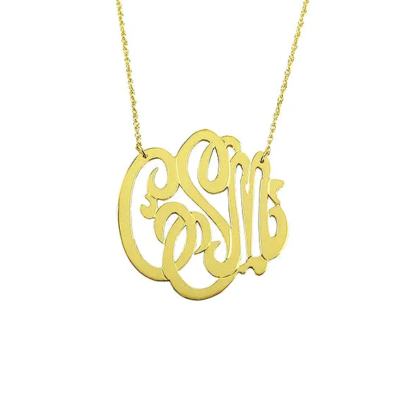 Cheshire Handcut Monogram Necklace (WS)