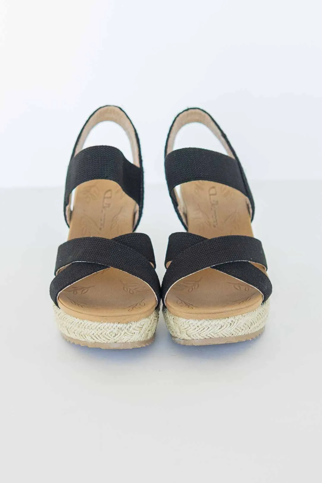 [CL CHINESE LAUNDRY]KEY WORD ESPADRILLE WEDGE SANDAL-BLACK