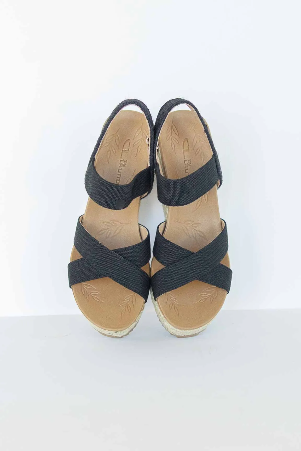 [CL CHINESE LAUNDRY]KEY WORD ESPADRILLE WEDGE SANDAL-BLACK