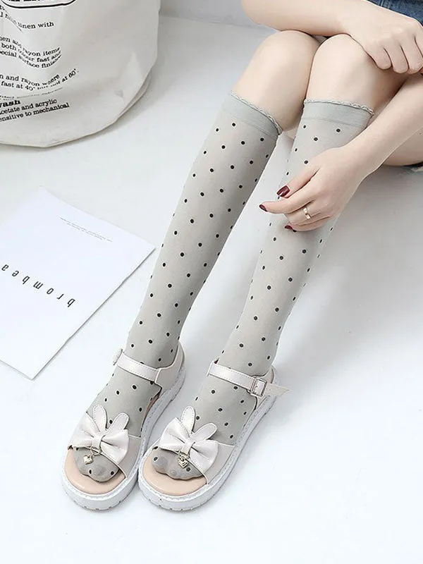 Classic Lolita Sandals Bow Buckled Platform PU Lolita Summer Shoes