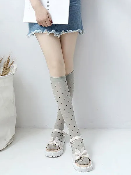 Classic Lolita Sandals Bow Buckled Platform PU Lolita Summer Shoes