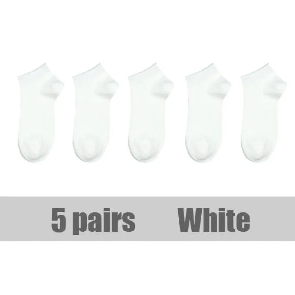 ContiNent 33 10 Pairs=20pcs Women Man Socks Breathable Sports socks Solid Color Boat socks Comfortable Cotton Ankle Socks White