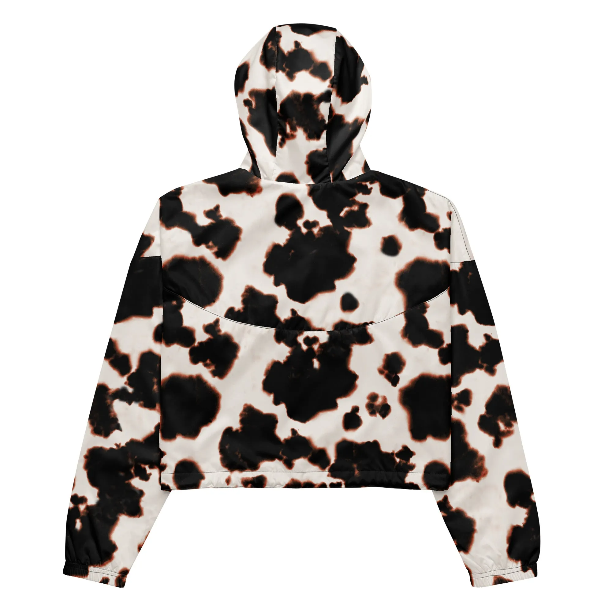 Cow print women’s cropped windbreaker