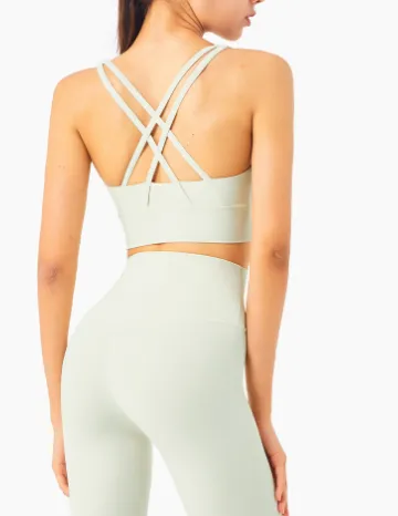 Criss-Cross Back Seamless Sports Bra