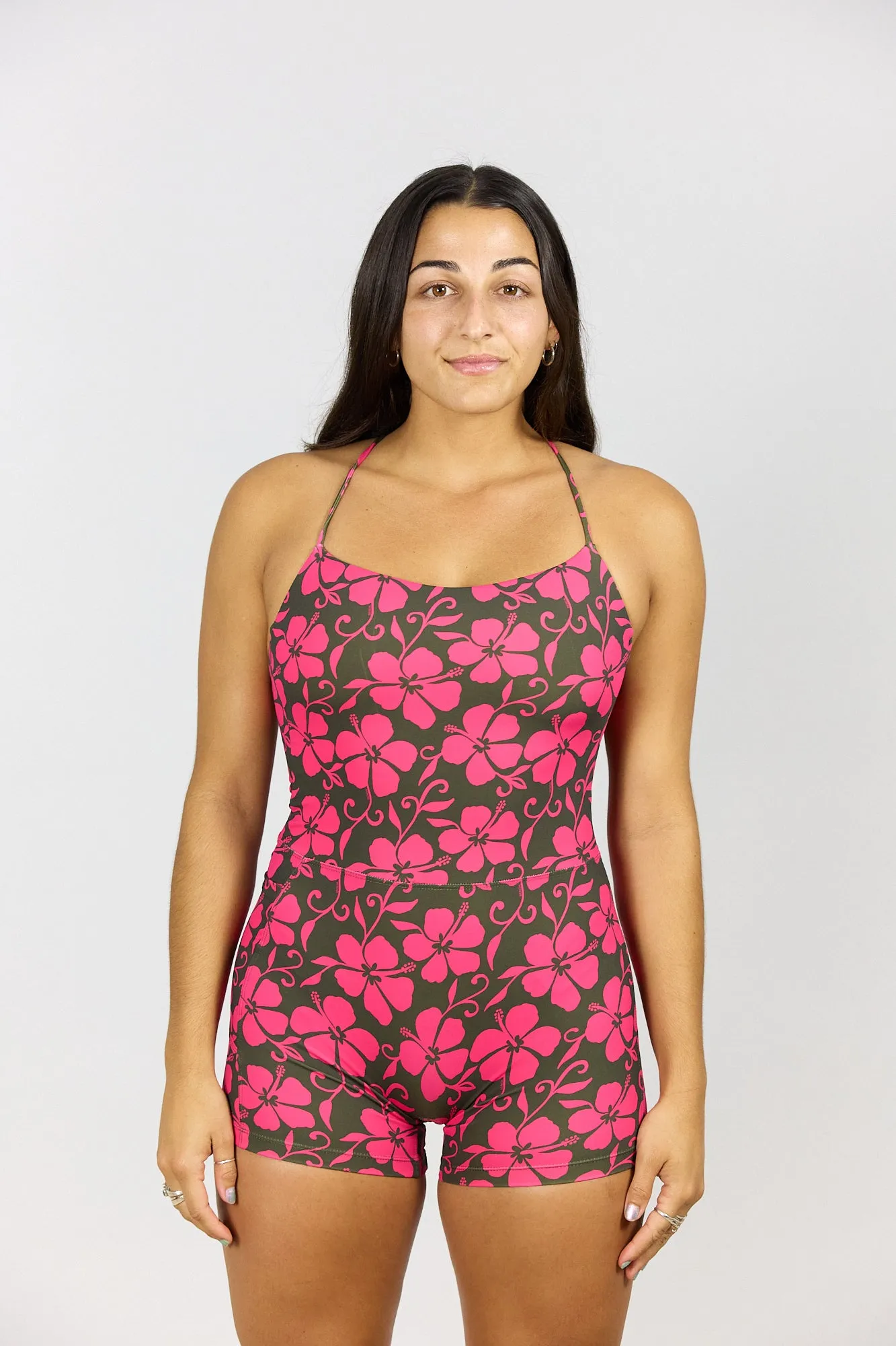 Cross-Back Active Romper - Pupukea Pink