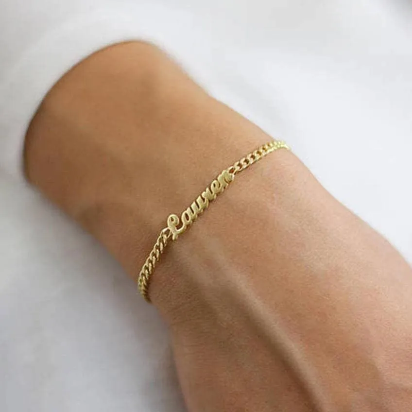 Cuban Chain Personalized Custom Name Bracelet