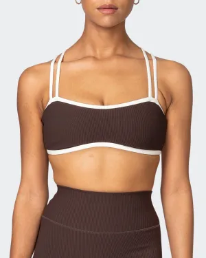 Curves Rib Bralette - Cocoa