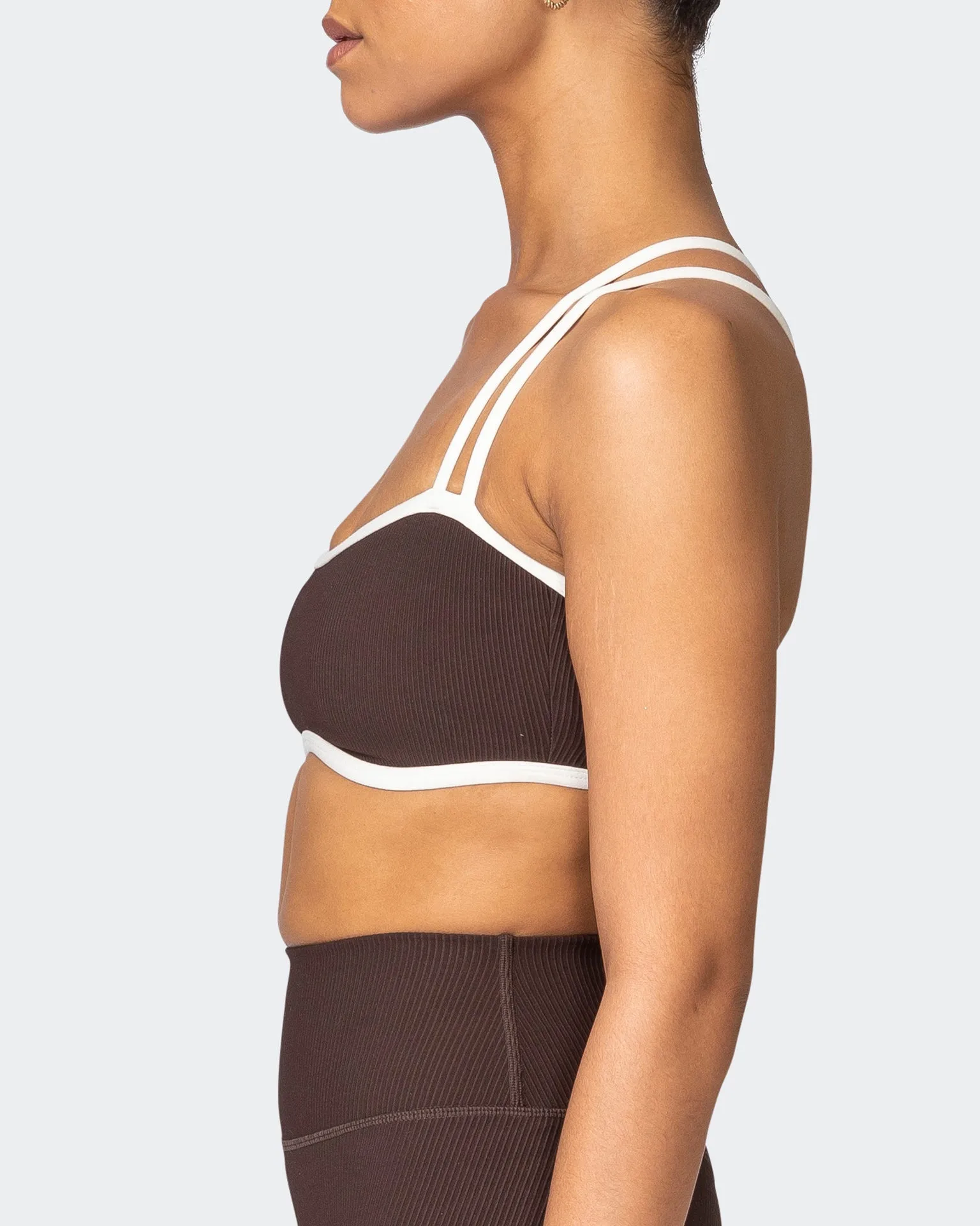 Curves Rib Bralette - Cocoa