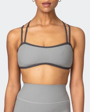 Curves Rib Bralette - Zinc