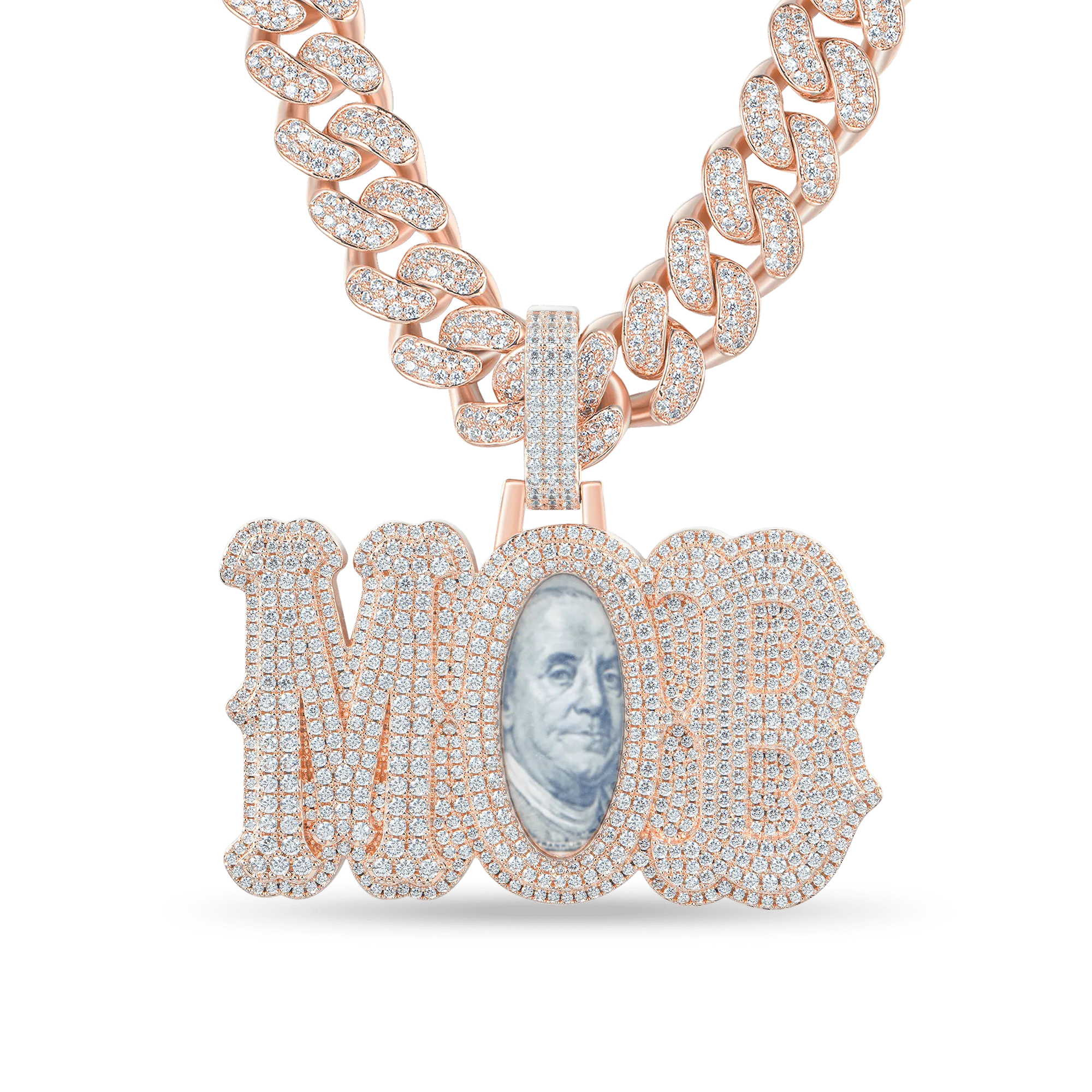 Custom Bosox "MOB" Letter Photo Pendant