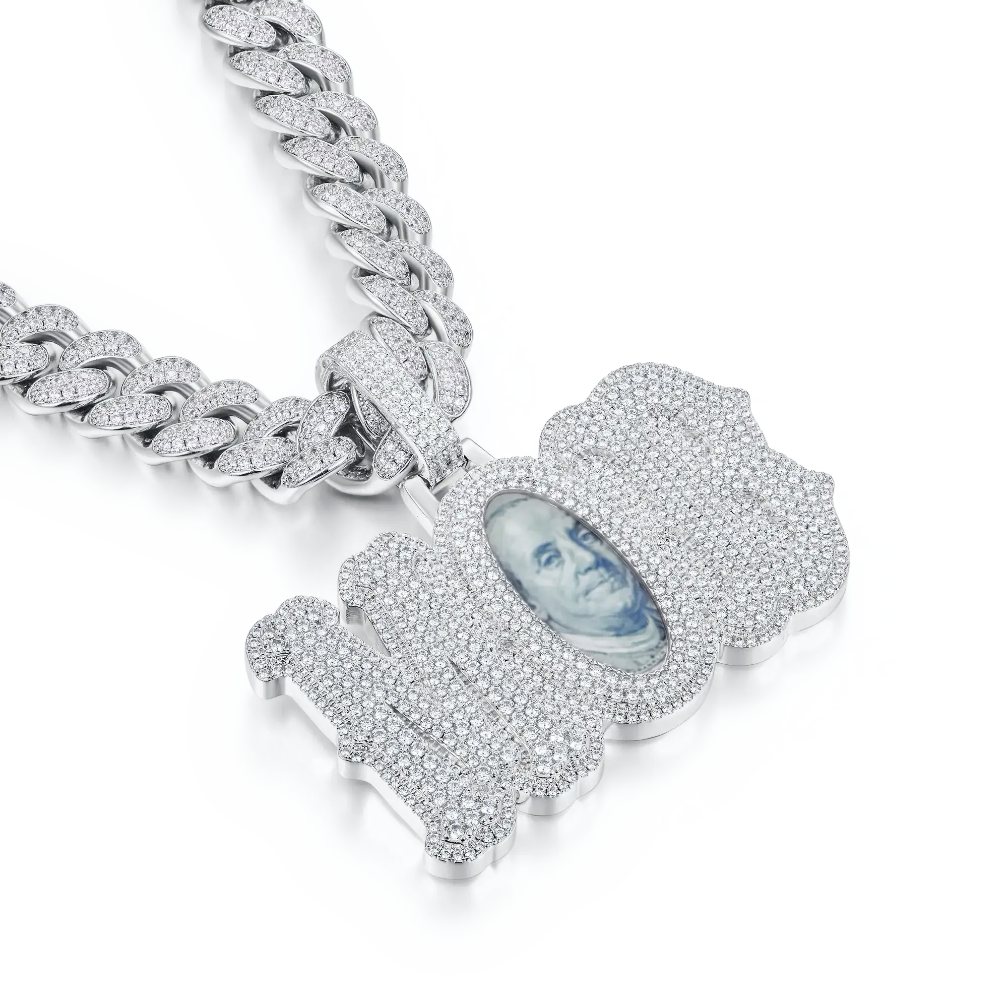 Custom Bosox "MOB" Letter Photo Pendant