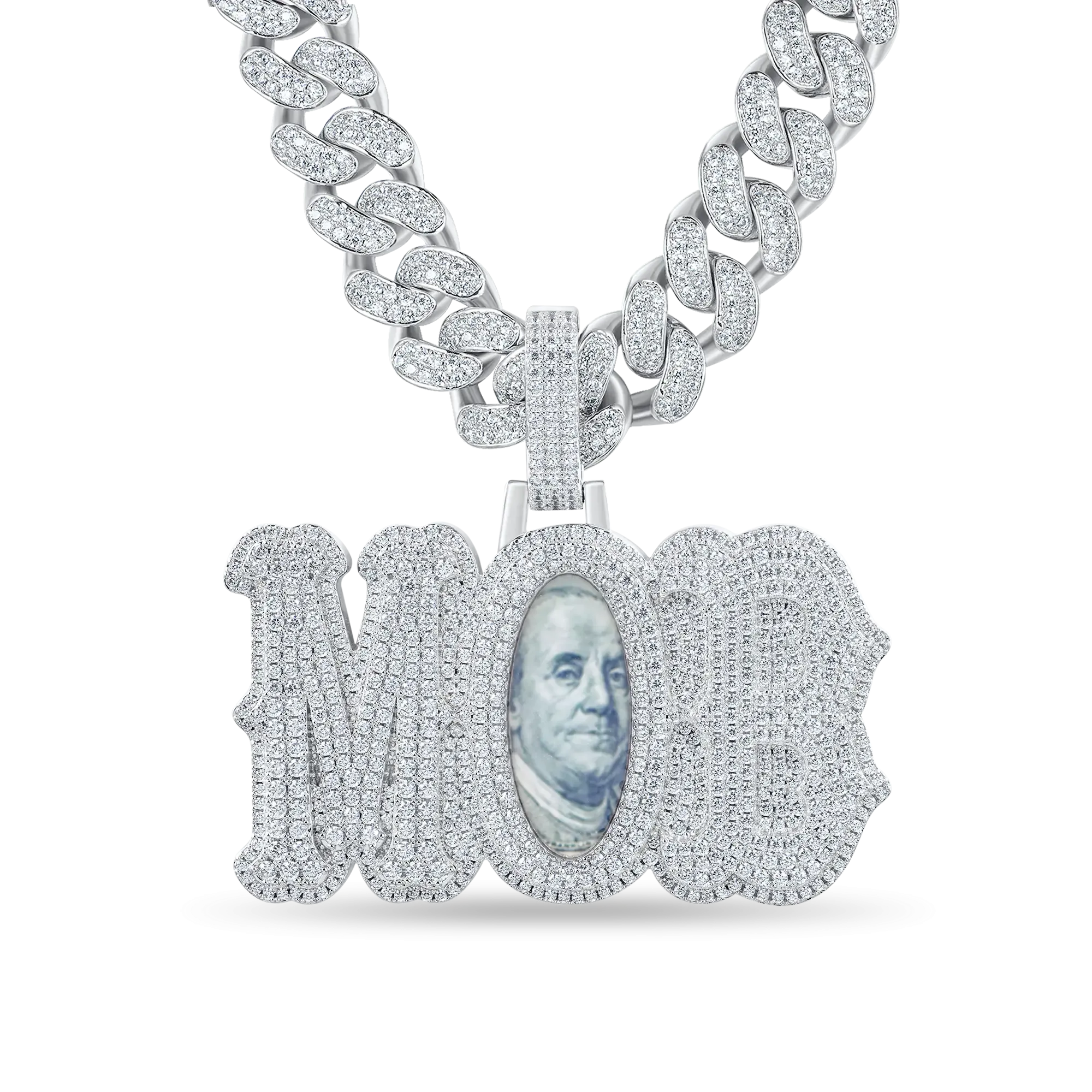 Custom Bosox "MOB" Letter Photo Pendant