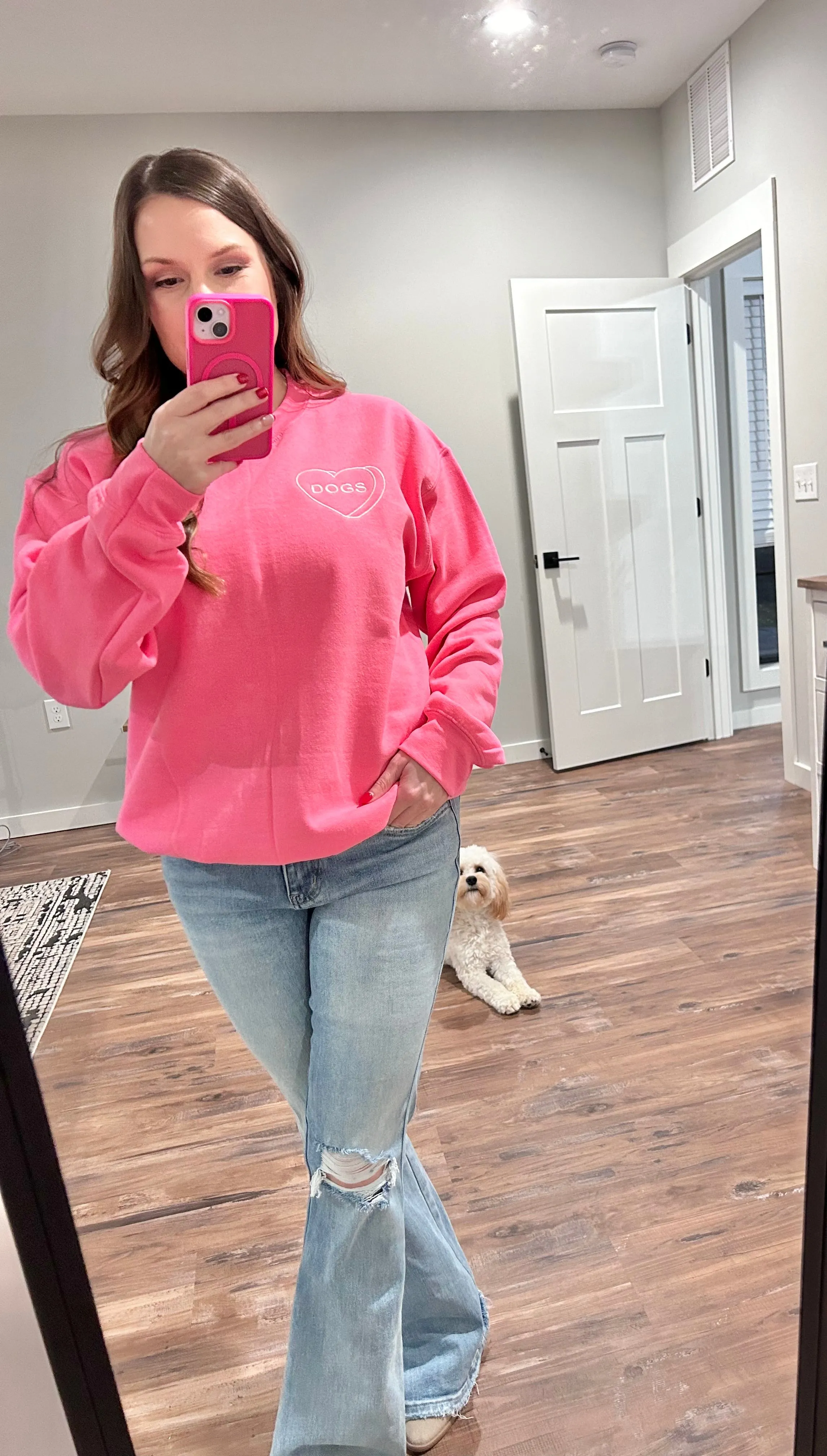 Custom Candy Heart Sweatshirt-ADULT