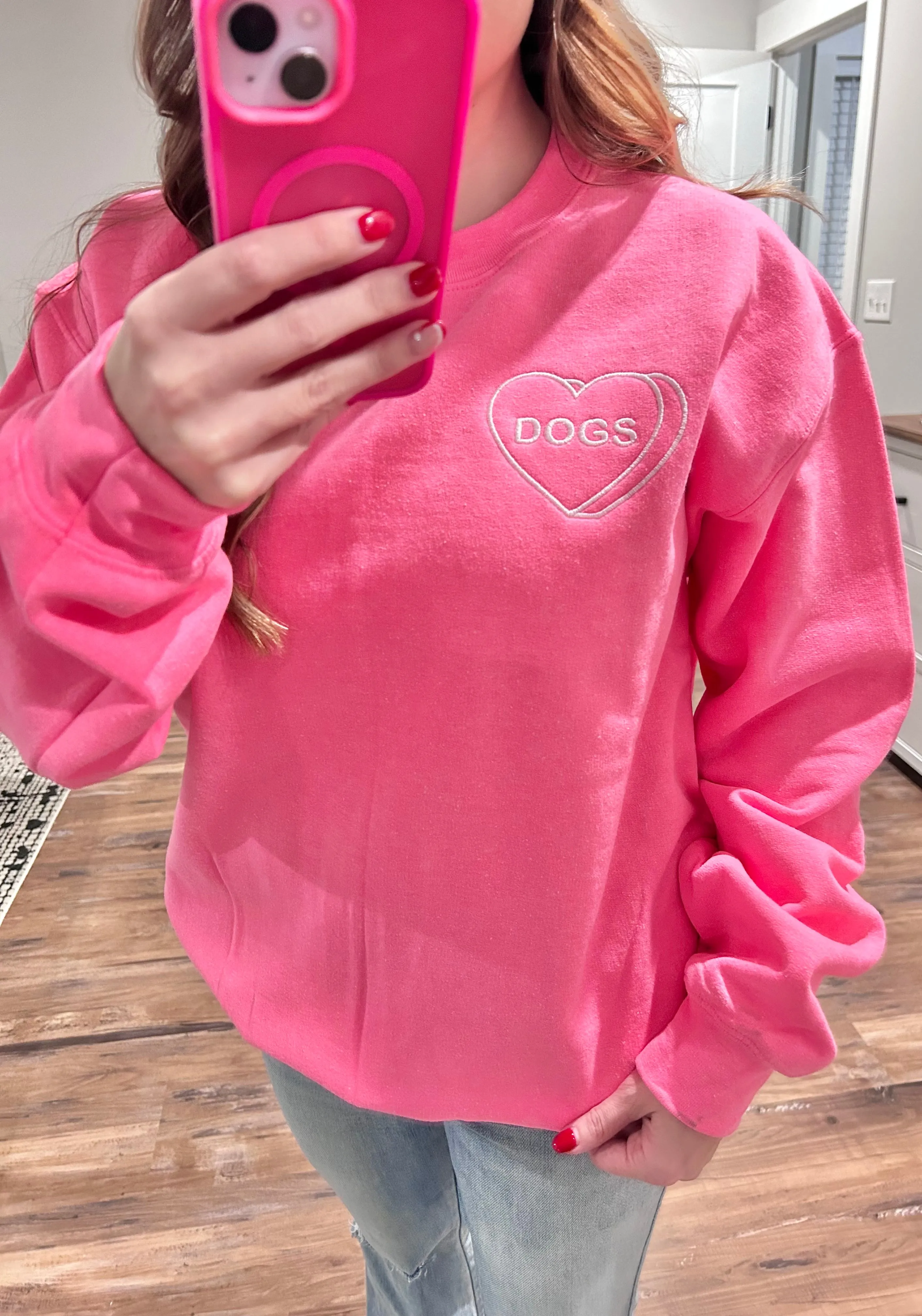 Custom Candy Heart Sweatshirt-ADULT