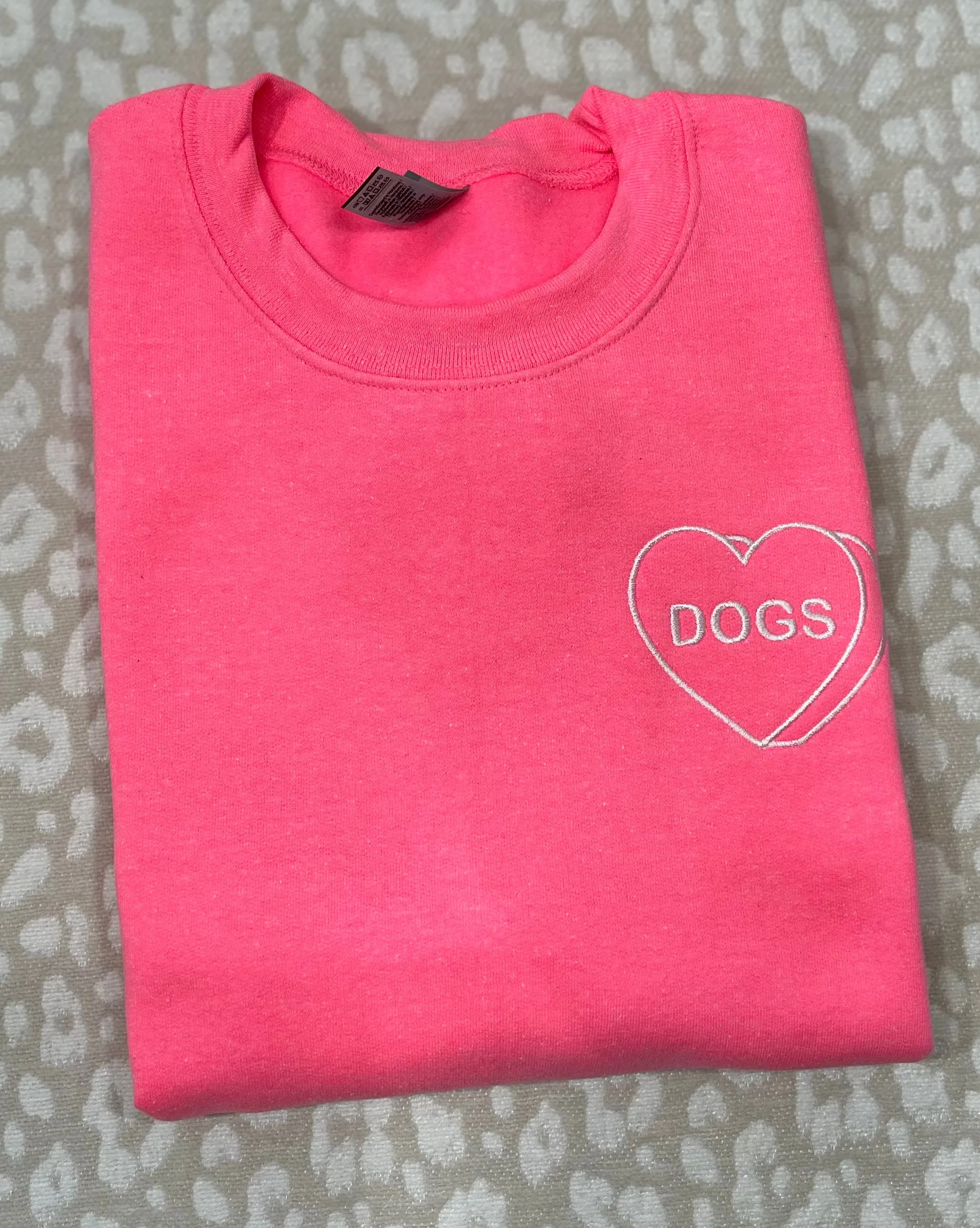 Custom Candy Heart Sweatshirt-ADULT