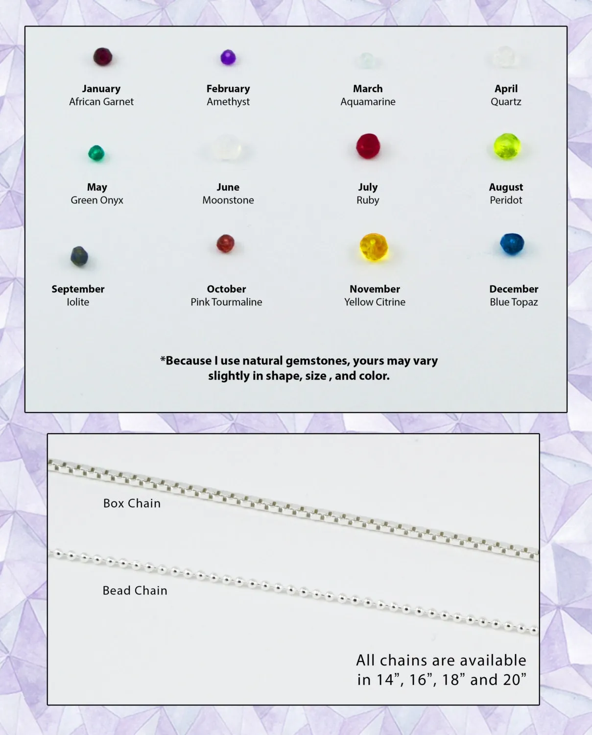 Custom Initial Sterling Silver Necklace with Birthstone