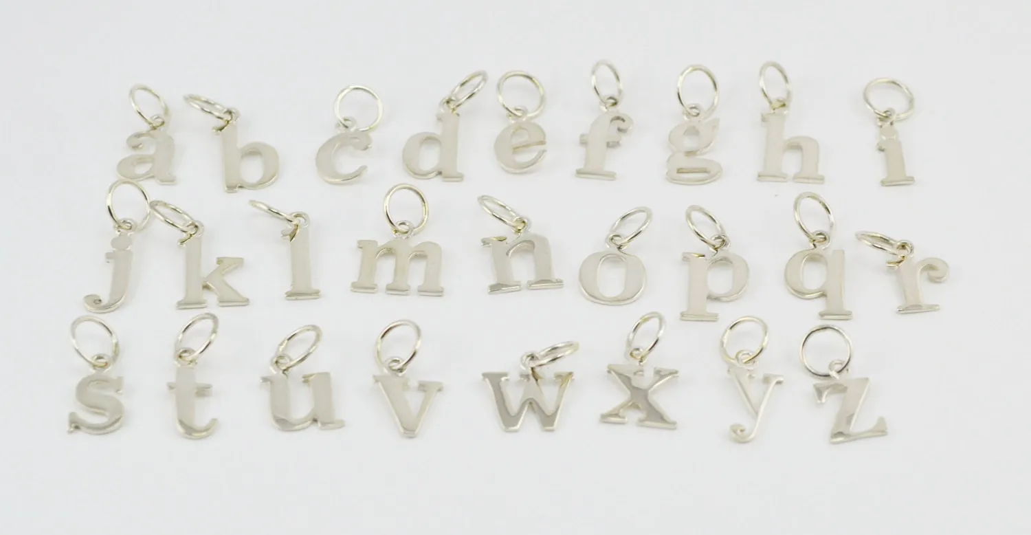 Custom Initial Sterling Silver Necklace with Birthstone
