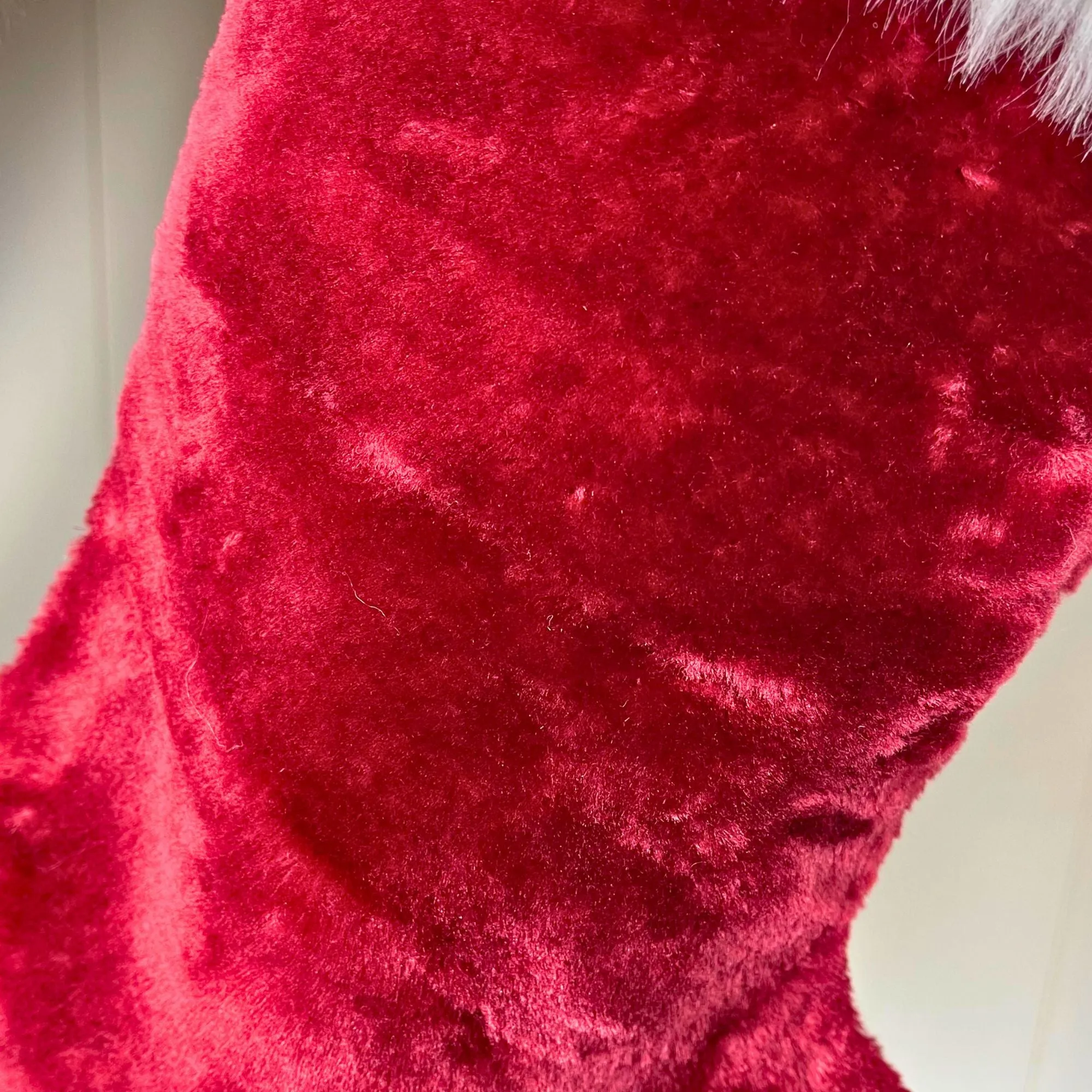 Custom Personalized Embroidered Monogrammed Plush Classic Red Velvet Family Christmas Stockings