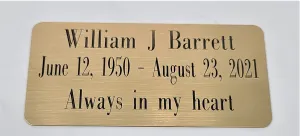 Customized Engraved Brass Name Plate - 2 Styles Gold or Black - Solid Brass 2" x 4" or 1" x 3"  Plaque Size