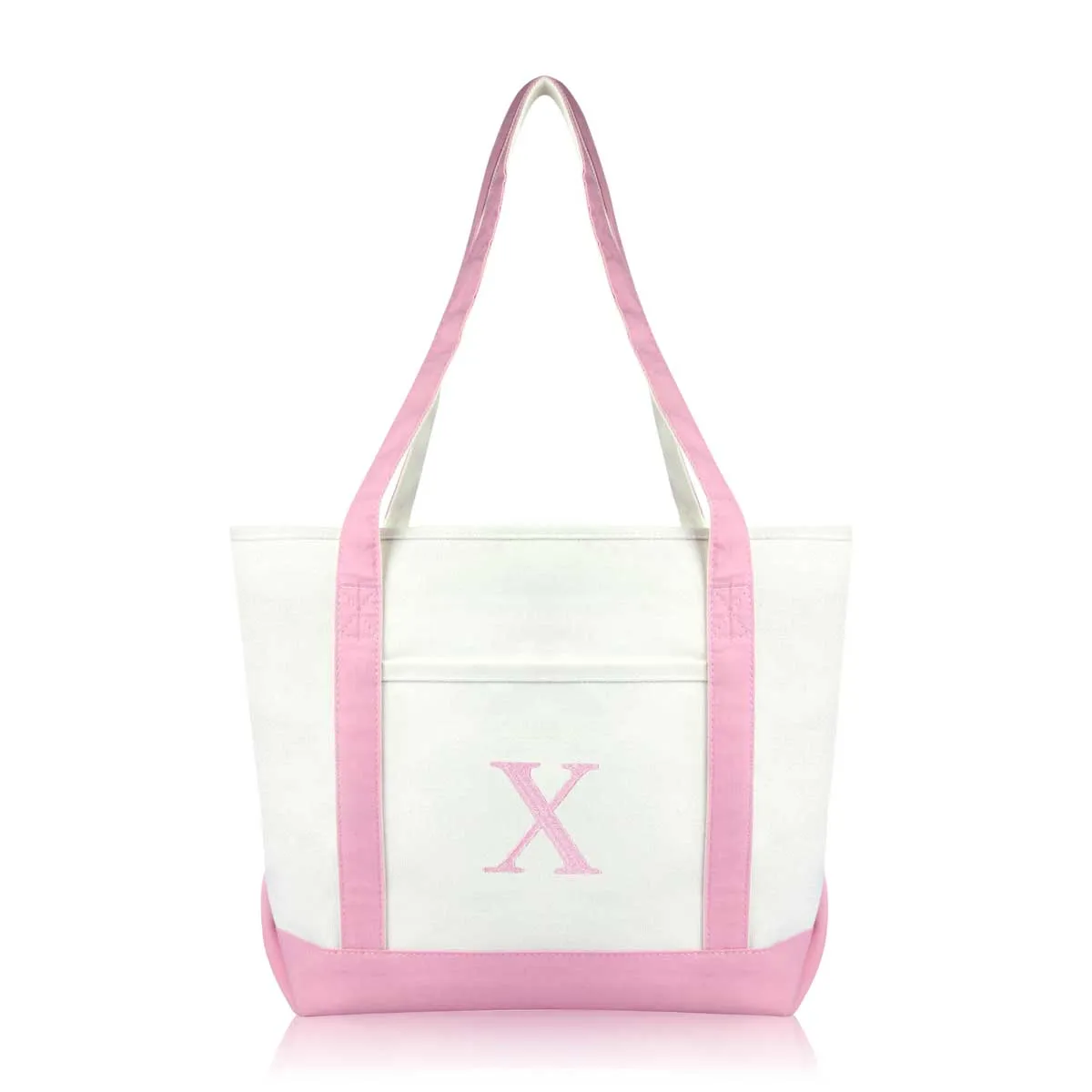 Dalix Medium Personalized Tote Bag Monogrammed Initial Letter - X