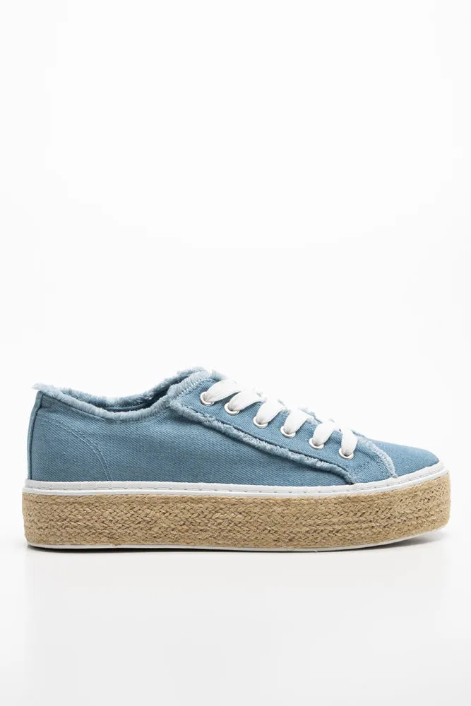 Denim Espadrille Sneakers Blue