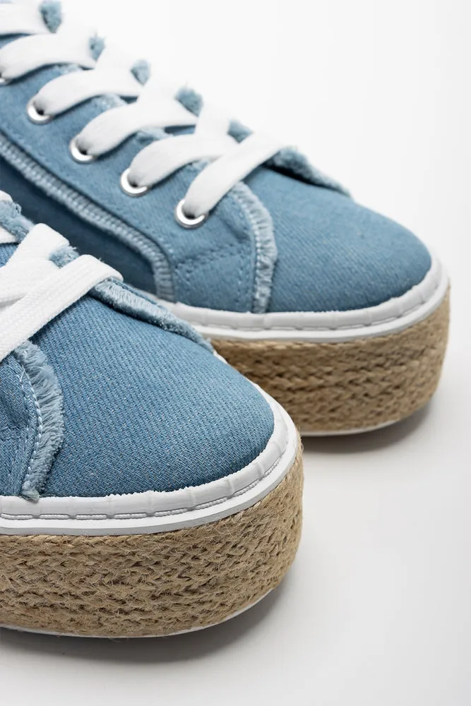 Denim Espadrille Sneakers Blue