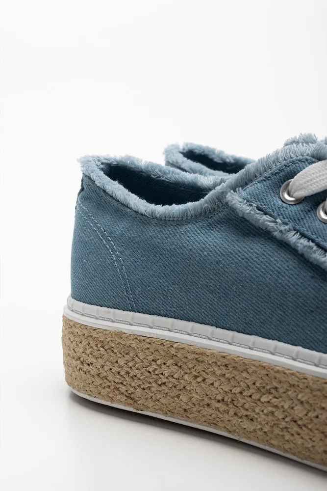 Denim Espadrille Sneakers Blue