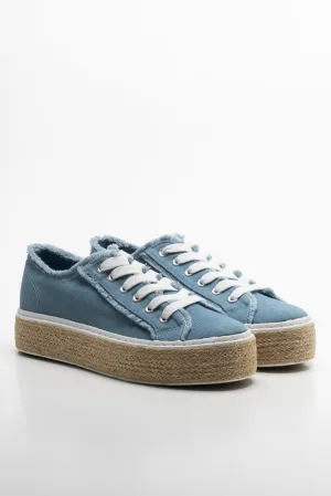 Denim Espadrille Sneakers Blue