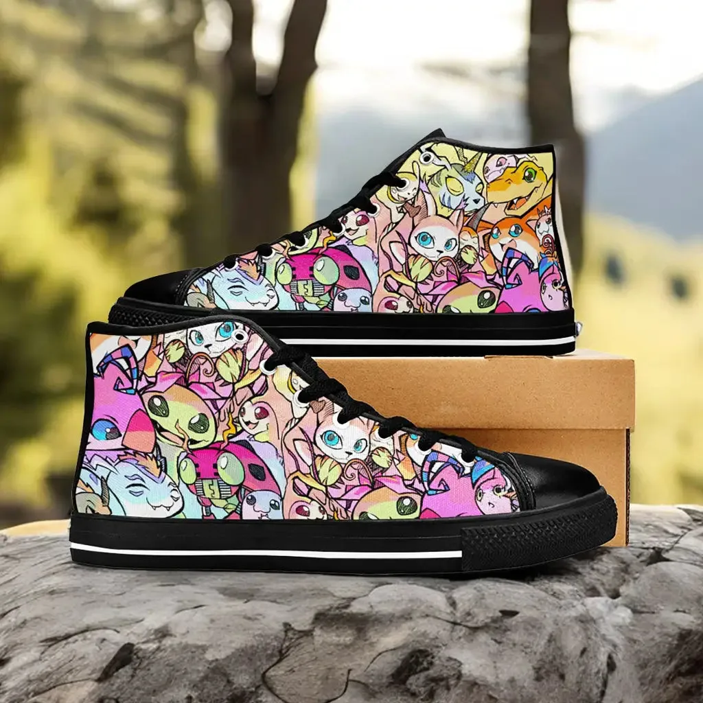 Digimon Adventure Shoes High Top Sneakers for Kids and Adults