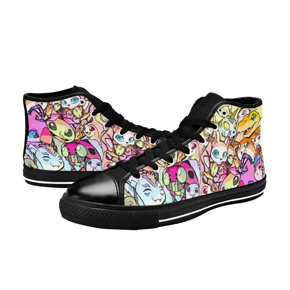 Digimon Adventure Shoes High Top Sneakers for Kids and Adults