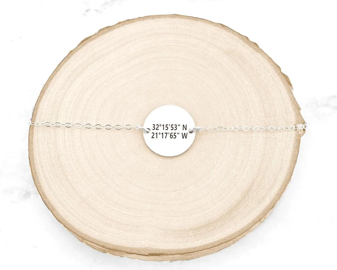 Disc Coordinates Bracelet