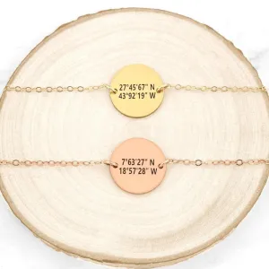 Disc Coordinates Bracelet