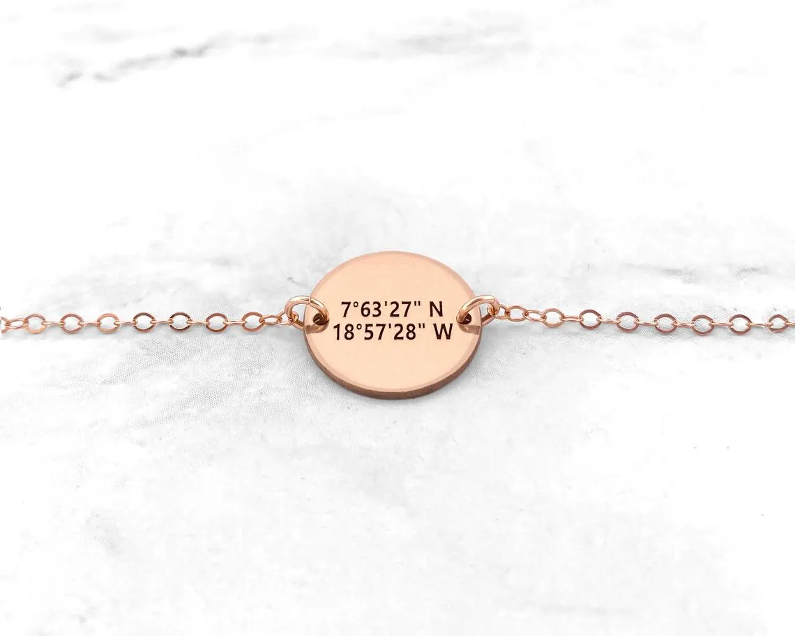 Disc Coordinates Bracelet