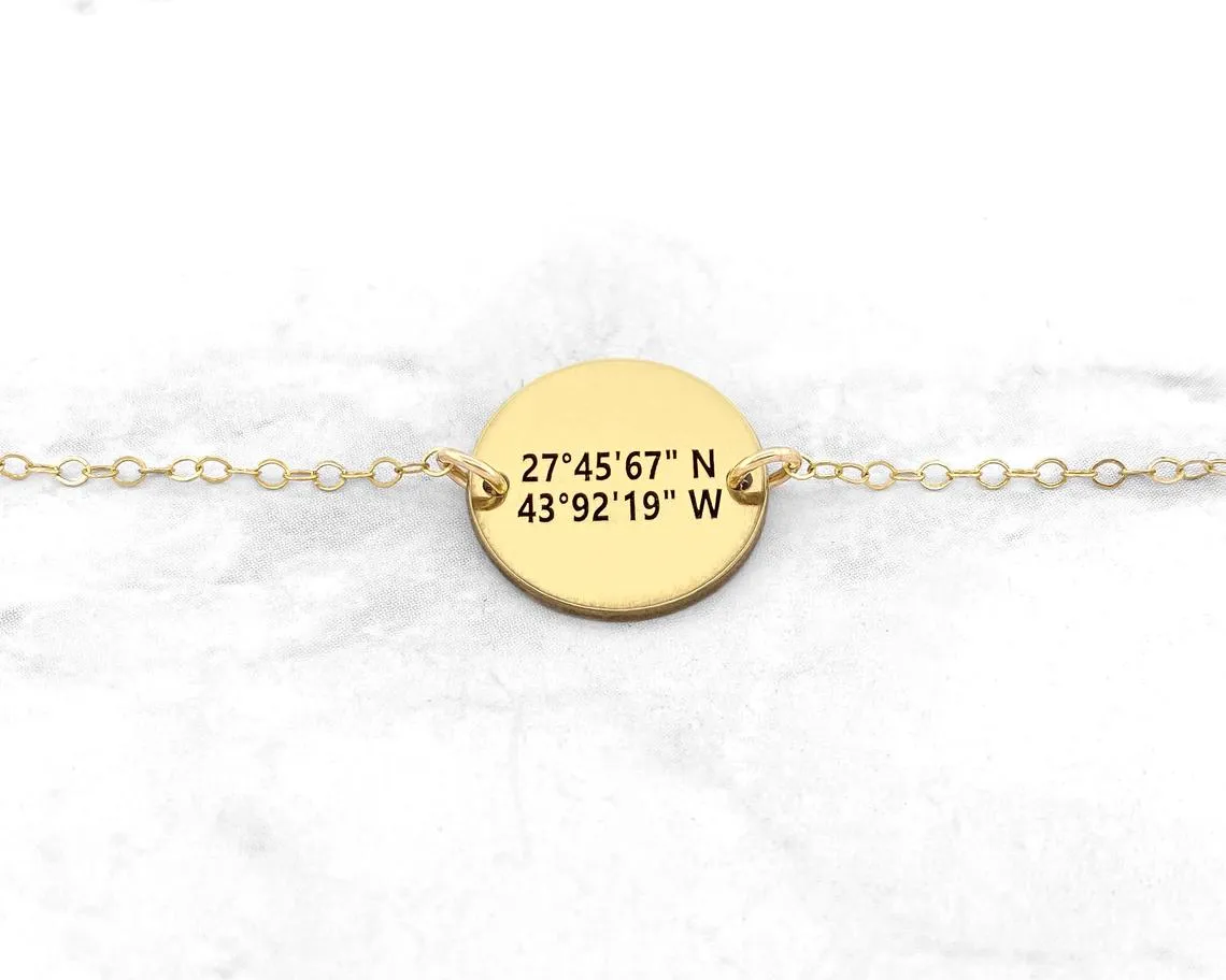 Disc Coordinates Bracelet