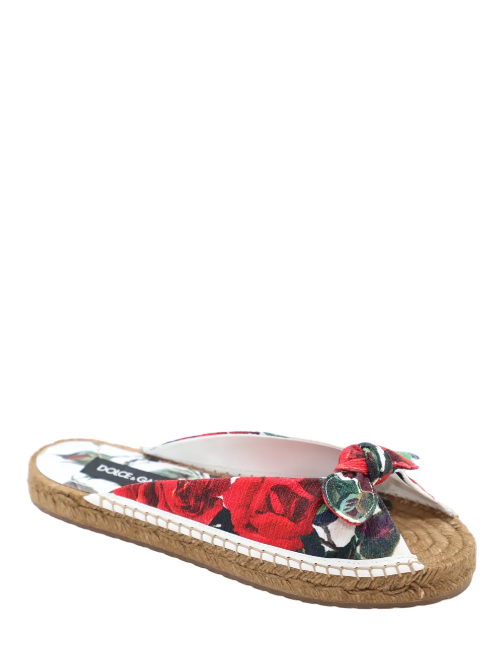 Dolce & Gabbana Formale Espadrille Slide in Rosa Rossa