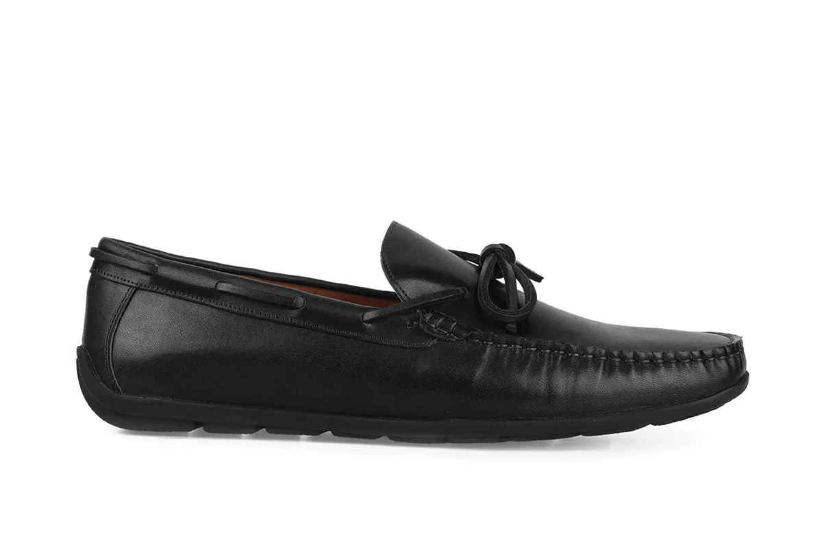 Duchesne Ribboned Driving Shoe - Black
