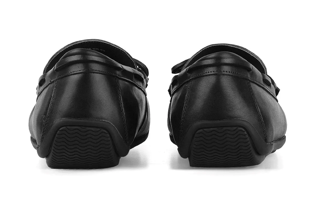 Duchesne Ribboned Driving Shoe - Black